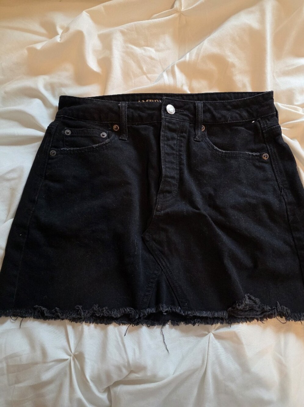 American Eagle Outfitters Black Denim Mini Skirt